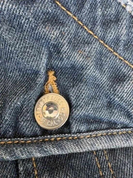 Levis Denim Backpack With Adjustable Straps & Multiple Pockets Vintage Style - Picture 4 of 5